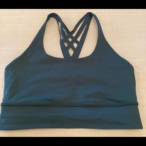 Lululemon size 8 evergreen medium support sports bra